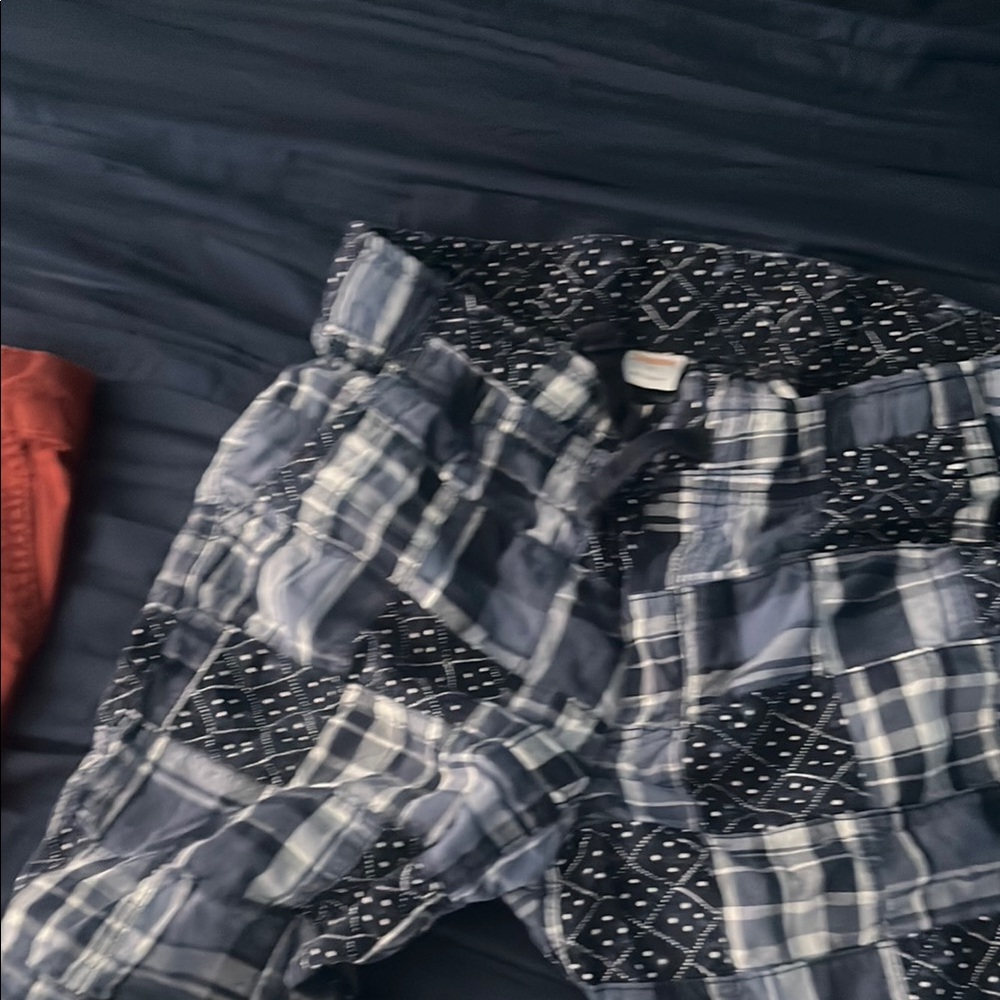 Gymboree Black and White Plaid Kids Casual Bottoms